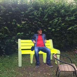 Bancs de parc brillant LED pour le banc de jardin à l\'extérieur, PE Plastic Battered, Conservatoire, patio, pelouse ou siège de jardin, peut supporter 600 kg